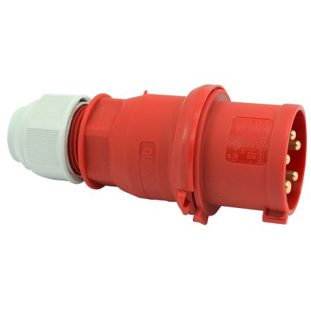 415V 32A 5 Pin Red Plug IP44 6H