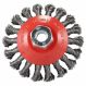 Dronco 100mm Heavy-duty tapered wire brush wheel