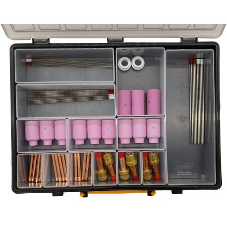 66 Piece AC/DC TIG Gas Lens Consumables Kit WP17/18/26