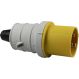 110V 16A 3 Pin Yellow Plug IP44 6H