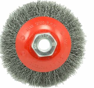 Dronco 100mm Tapered wire brush wheel