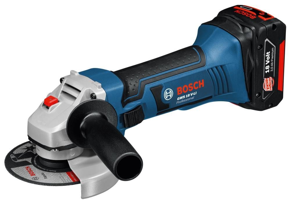 Bosch GWS 18v Li 4.5 Angle Grinder 2 Batteries