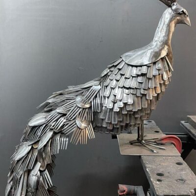 Peacock sculpture